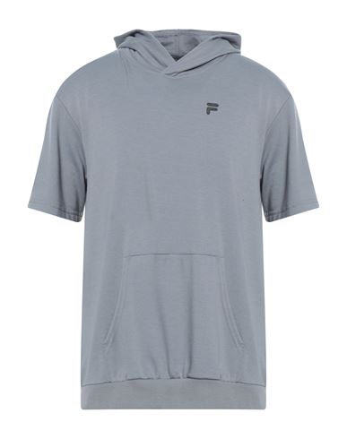 Fila Man Sweatshirt Grey Size M Polyester, Elastane