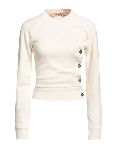 N°21 Woman Sweatshirt Off White Size 2 Cotton