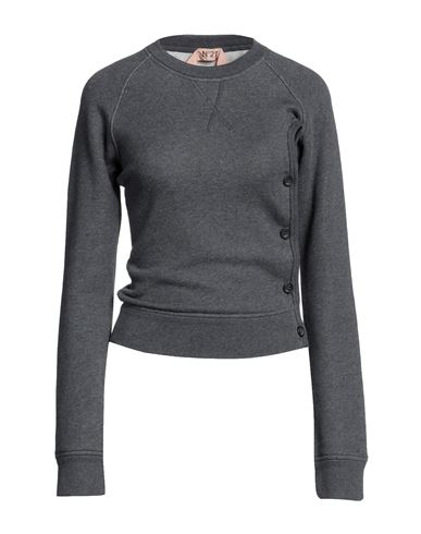 N°21 Woman Sweatshirt Lead Size 12 Cotton In Grey