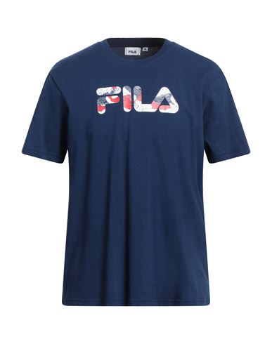 Fila Man T-shirt Navy Blue Size M Cotton