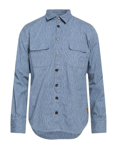 Barbour Man Shirt Slate Blue Size S Cotton