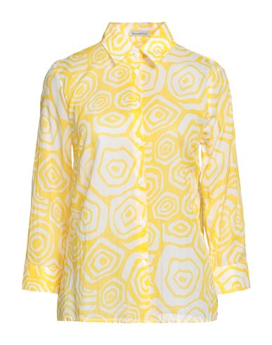 Camicettasnob Woman Shirt Yellow Size 12 Cotton