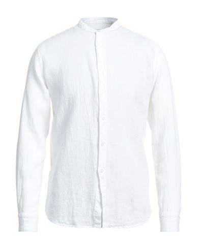 Grey Daniele Alessandrini Man Shirt White Size 16 Linen