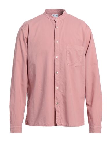 Altea Man Shirt Pastel Pink Size M Cotton, Linen