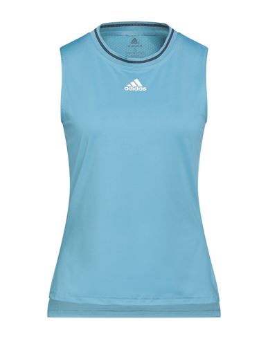 Adidas Originals Adidas Woman T-shirt Slate Blue Size 4 Recycled Polyester, Elastane