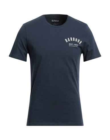 Barbour Man T-shirt Navy Blue Size S Cotton