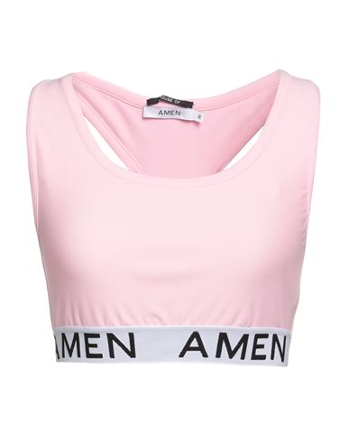 Amen Woman Top Light Pink Size Xl Polyamide, Elastane