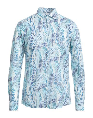 Primo Emporio Man Shirt Azure Size S Cotton In Blue
