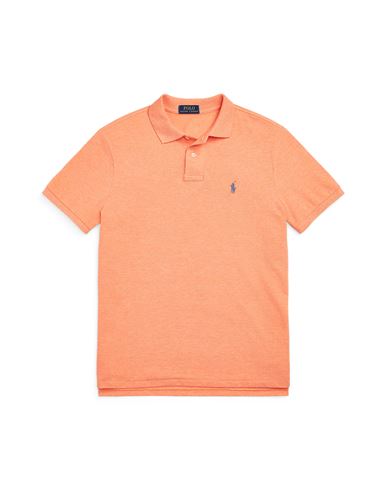 Polo Ralph Lauren Man Polo Shirt Orange Size Xxl Cotton In Mandarin