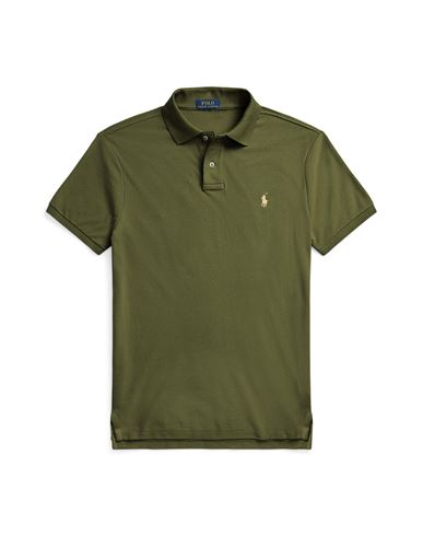 Polo Ralph Lauren Man Polo Shirt Military Green Size Xxl Cotton