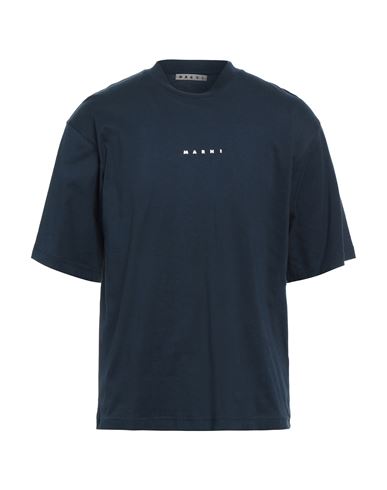 Marni Man T-shirt Midnight Blue Size 40 Cotton