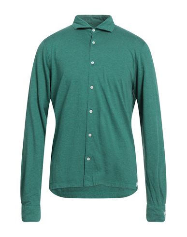 Luigi Borrelli Napoli Man Shirt Green Size 48 Cotton