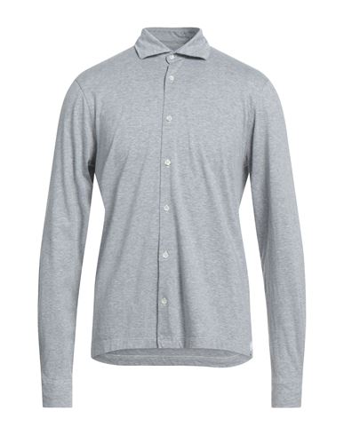 Luigi Borrelli Napoli Man Shirt Grey Size 46 Cotton