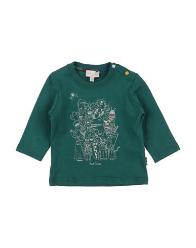 Paul Smith Babies'  Newborn Boy T-shirt Dark Green Size 3 Cotton