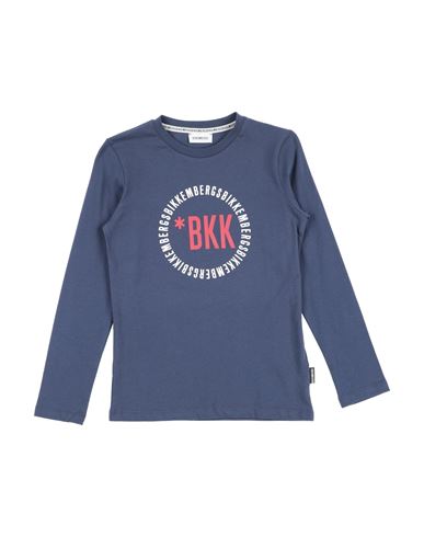 Shop Bikkembergs Toddler Boy T-shirt Slate Blue Size 4 Cotton
