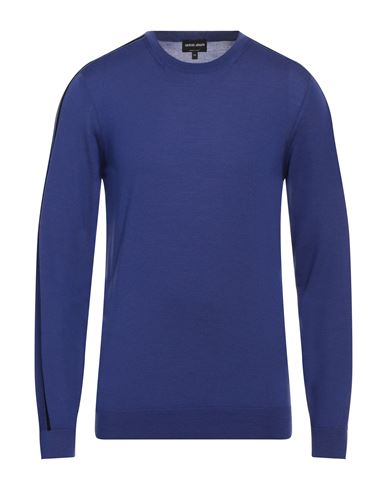 Giorgio Armani Man Sweater Blue Size 44 Virgin Wool, Cashmere, Viscose, Polyamide