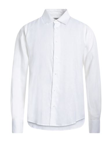 Shop Trussardi Man Shirt White Size 17 ¾ Linen