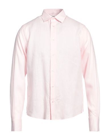 Trussardi Man Shirt Pink Size 17 Linen