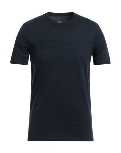 Armani Exchange Man T-shirt Midnight Blue Size Xxl Cotton