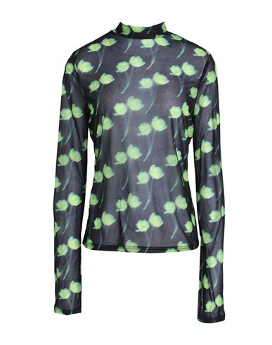 Topshop Woman T-shirt Green Size 0 Polyester
