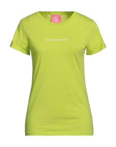 One Teaspoon Woman T-shirt Acid Green Size Xxs Organic Cotton