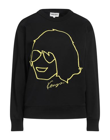 Kenzo Woman Sweatshirt Black Size Xs Cotton, Elastane, Polyester
