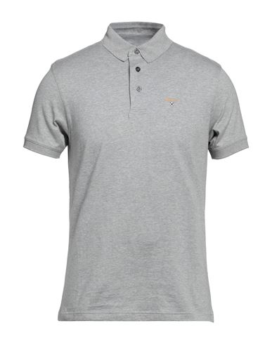 Barbour Man Polo Shirt Grey Size M Cotton