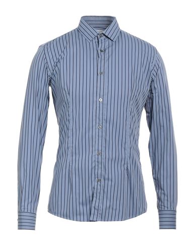 Shop Grey Daniele Alessandrini Man Shirt Slate Blue Size 15 ½ Cotton