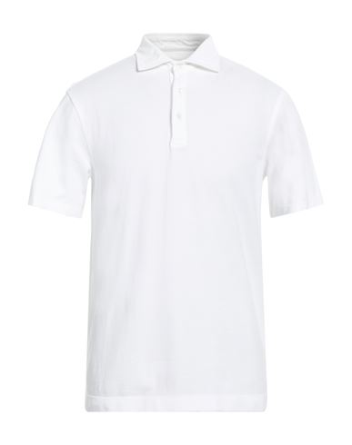 Luigi Borrelli Napoli Man Polo Shirt White Size 40 Cotton
