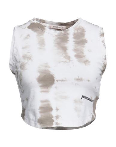 Hinnominate Woman T-shirt Khaki Size L Cotton, Elastane In Beige