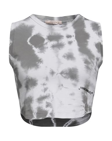 Hinnominate Woman T-shirt Grey Size Xs Cotton, Elastane