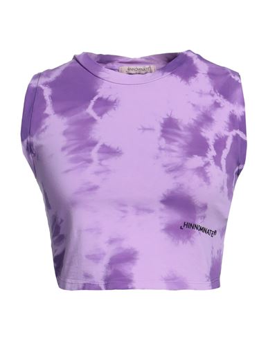 Hinnominate Woman T-shirt Purple Size L Cotton, Elastane