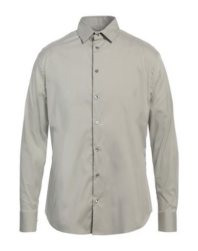 Giorgio Armani Man Shirt Grey Size 16 ½ Cotton, Polyamide, Elastane