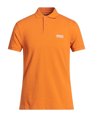 Man Polo Shirt Orange Size M Cotton