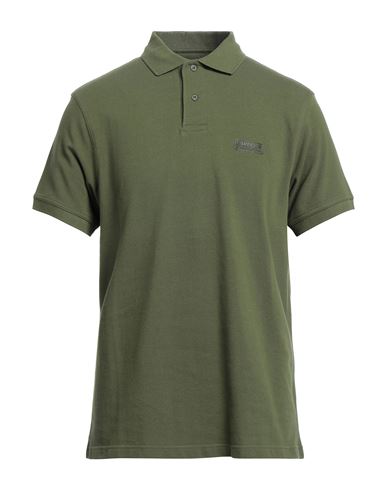 Barbour Man Polo Shirt Military Green Size L Cotton
