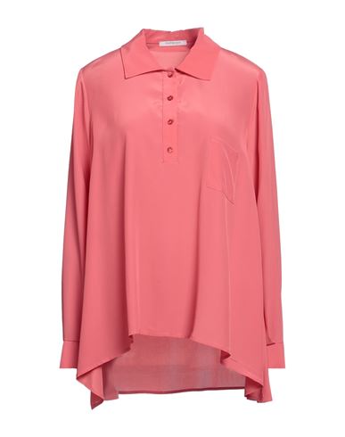 Bellwood Woman Shirt Coral Size L Acetate, Silk, Polyamide In Red