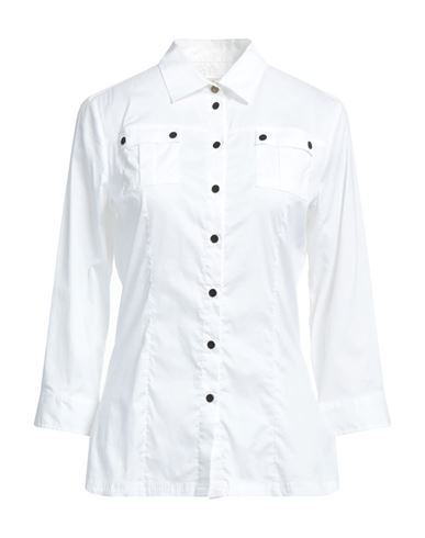 Barbour Woman Shirt Off White Size 8 Cotton, Elastane