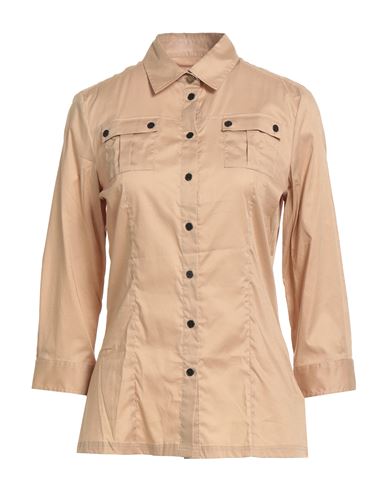 Barbour Woman Shirt Khaki Size 6 Cotton, Elastane In Orange