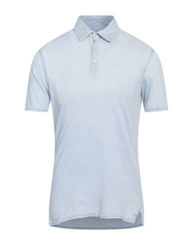 Fedeli Man Polo Shirt Sky Blue Size 40 Cotton