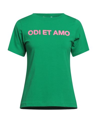 Odi Et Amo Woman T-shirt Green Size M Cotton