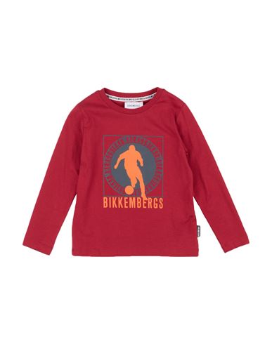 Bikkembergs Kids'  Toddler Boy T-shirt Burgundy Size 4 Cotton In Red
