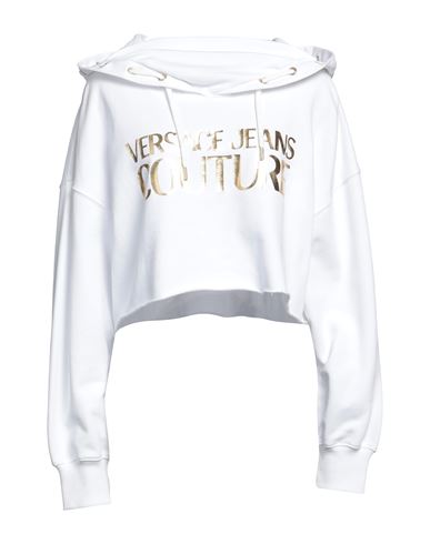 Versace Jeans Couture Woman Sweatshirt White Size 2 Cotton