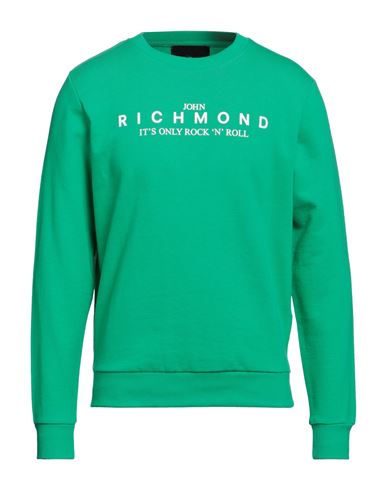 John Richmond Man Sweatshirt Green Size S Cotton
