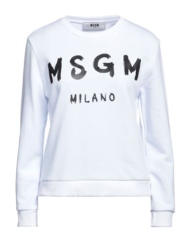 Msgm Woman Sweatshirt Off White Size Xs Cotton