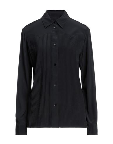 Belstaff Woman Shirt Black Size 10 Acetate, Silk