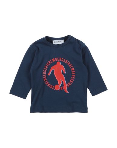 Bikkembergs Babies'  Newborn Boy T-shirt Midnight Blue Size 0 Cotton, Elastane