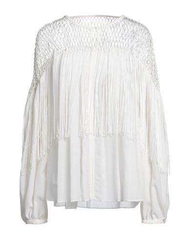 Gabriela Hearst Woman Top Cream Size 6 Wool, Cashmere, Silk In White