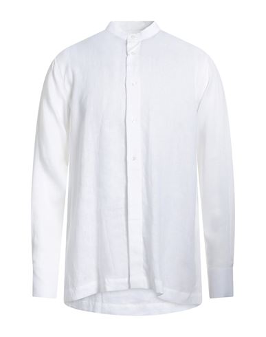 Trussardi Man Shirt White Size 15 Linen