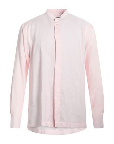 Trussardi Man Shirt Light Pink Size 18 Linen