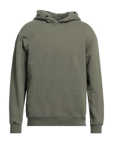 Shop Novemb3r Man Sweatshirt Military Green Size S Cotton